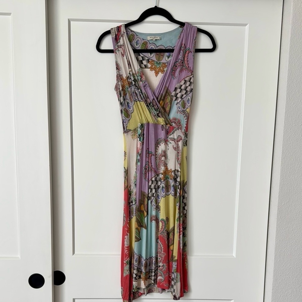 Etro Patterned Ruched Midi Sundress